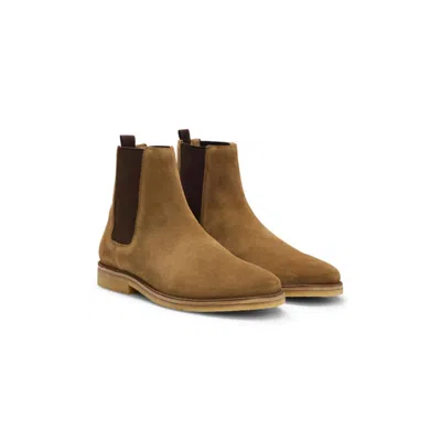 Hugo Boss Beckham X Chelsea Boots In Suede