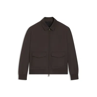 Hugo Boss Beckham X Jacket In Water-repellent Twill In Brown