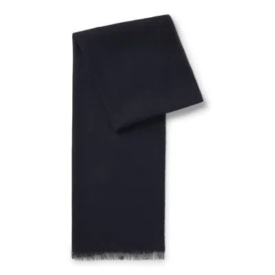 Hugo Boss Beckham X Lightweight Two-tone Scarf With Linen