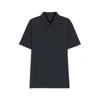 Hugo Boss Regular-fit Knit Polo Blended With Cotton In Black