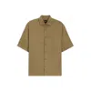 Hugo Boss Oversize-fit Shirt With Print In Nude