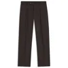 Hugo Boss Beckham X Relaxed-fit Trousers In Virgin Wool In Brown