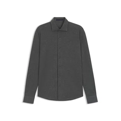 Hugo Boss Beckham X Slim-fit Shirt In Cotton Jersey In Gray