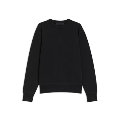 Hugo Boss Beckham X Sweatshirt In Mercerised Cotton Terry In Black