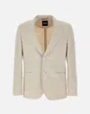 Hugo Boss Single-breasted Blazer In Beige