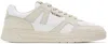 Hugo Boss Beige & White Mixed Material Sneakers In 280-open Beige