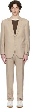 Hugo Boss Beige Beckham Edition Virgin Wool & Silk Suit