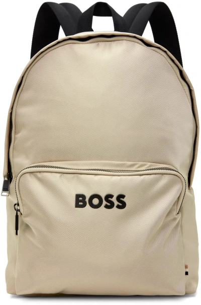 Hugo Boss Beige Catch 3.0 Backpack In Brown