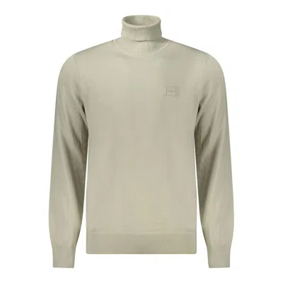 Hugo Boss Regular-fit Sweater In Cotton And Cashmere In Gray
