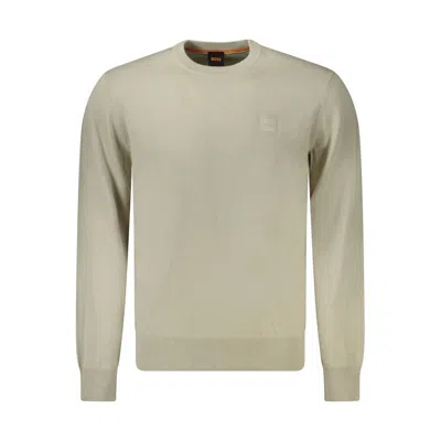 Hugo Boss Beige Cotton Men Sweater In Neutral