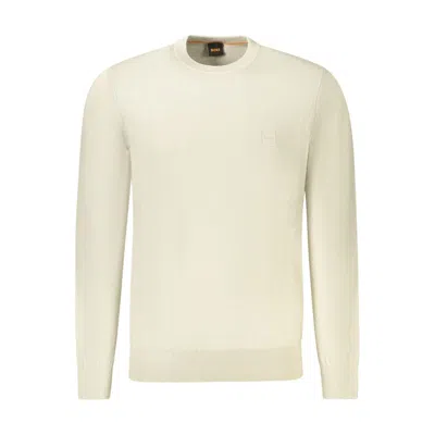 Hugo Boss Beige Cotton Men Sweater In White
