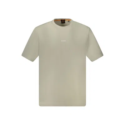 Hugo Boss Beige Cotton T-shirt In Neutral