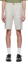 Hugo Boss Beige Drawstring Cargo Shorts In 271-light Beige