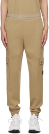 Hugo Boss Beige Drawstring Lounge Pants In 242 - Open Brown