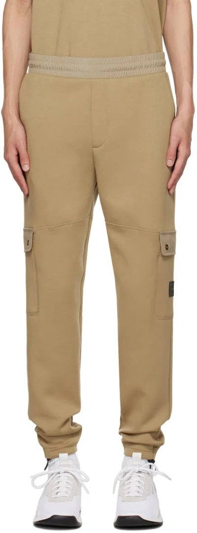 Hugo Boss Beige Drawstring Lounge Pants In 242 - Open Brown