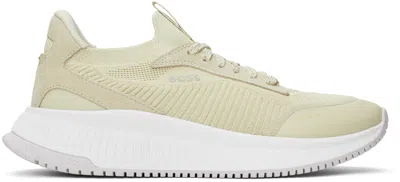 Hugo Boss Beige Evo Sneakers In Natural 105