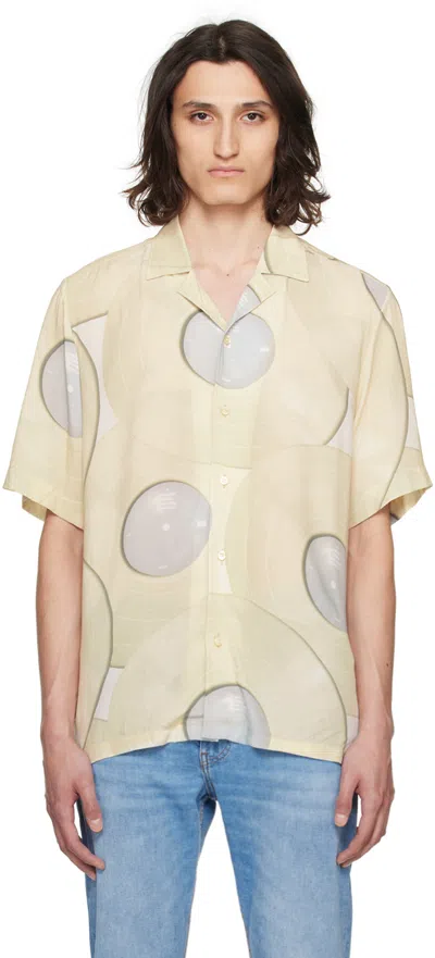 Hugo Boss Beige Graphic Shirt In 273-light Beige