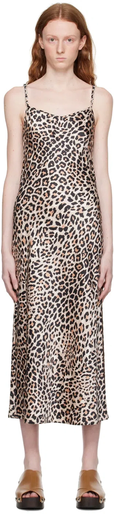 Hugo Boss Beige Kimola Midi Dress In 970 Open Miscellaneo