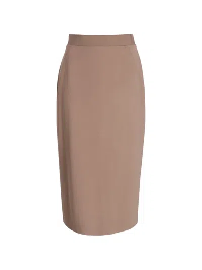 Hugo Boss Beige Midi Skirt In Brown