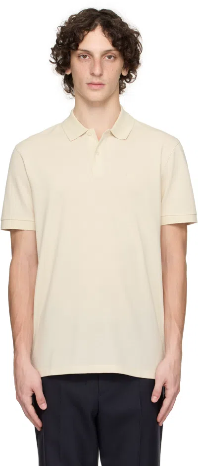 Hugo Boss Beige Pallas Cotton Piqué Logo Detail Polo