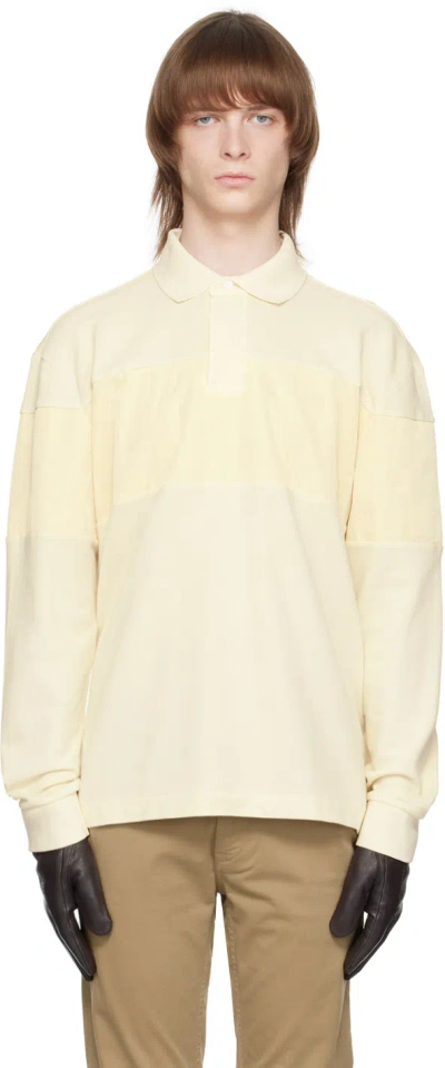 Hugo Boss Beige Paneled Polo In Light Beige 277