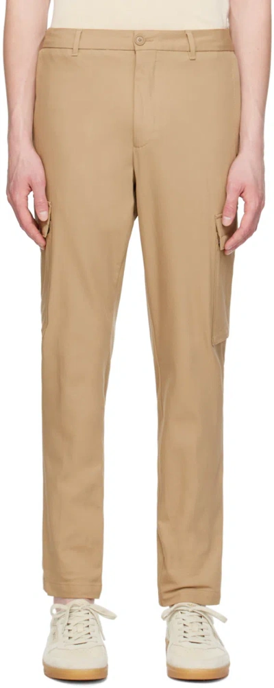Hugo Boss Beige Patch Cargo Pants In 282-open Beige