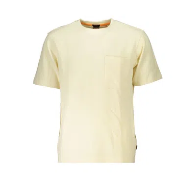Hugo Boss Beige Relaxed Fit Short Sleeved Sweater In Yellow