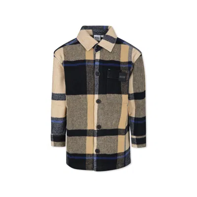Hugo Boss Kids' Beige Shirt For Boy With Logo