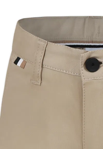Hugo Boss Kids' Beige Shorts For Boy In Multi