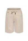 Hugo Boss Beige Shorts For Boy With Logo In Beige