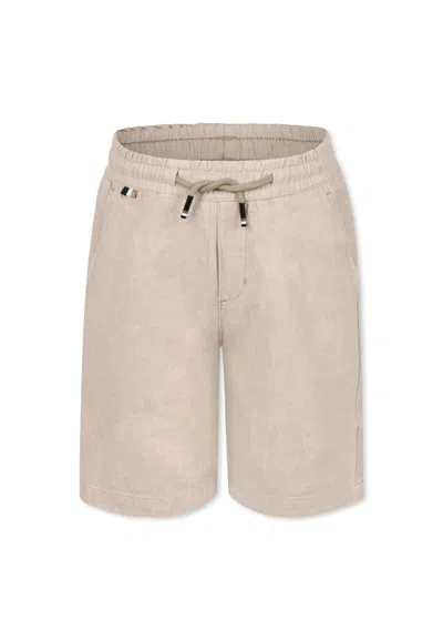 Hugo Boss Kids' Beige Shorts For Boy With Logo