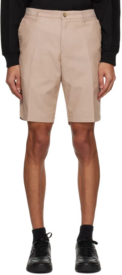 Hugo Boss Beige Slim-fit Shorts In Neturals