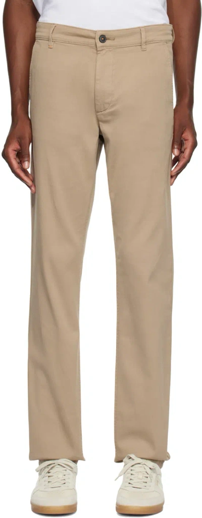 Hugo Boss Beige Slim-fit Trousers In 246-open Brown