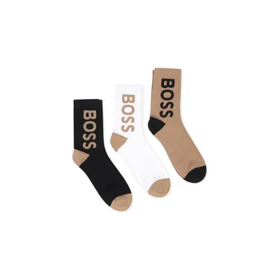 Hugo Boss Kids' Beige Sock Set For Boy With Logo