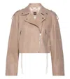 Hugo Boss Beige Solid Notched Lapel Jacket In Brown