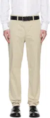 Hugo Boss Beige Tapered-fit Trousers In 271-light Beige