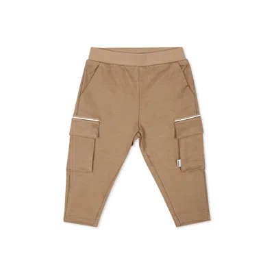 Hugo Boss Beige Trousers For Baby Boy With Logo