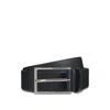 Hugo Boss Belt Bag With Trims In Printed Italian Leather In Black