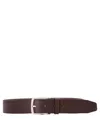 Hugo Boss Grained Leather Belt In Brown