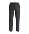 Hugo Boss Regular-fit Trousers In Patterned Stretch Cotton In Dark Blue