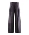 Hugo Boss Tailored Wide Leg Trousers Featuring Pockets In Black