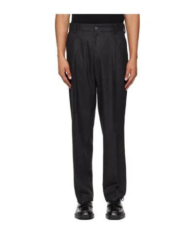HUGO BOSS BELT-LOOP CASUAL PANTS