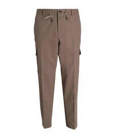 Hugo Boss Belt-loop Casual Pants In Brown