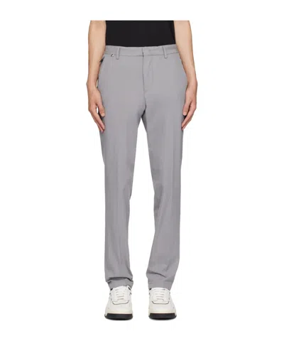 Hugo Boss Belt-loop Casual Pants In Gray