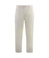 Hugo Boss Boss Perin Stretch Cotton Chino Trousers In Nude