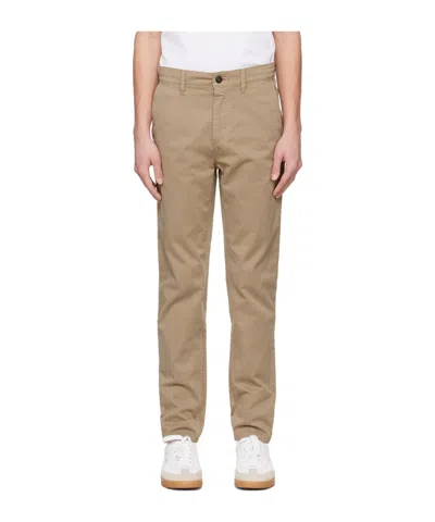 Hugo Boss Belt-loop Casual Pants In Nude