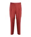 Hugo Boss Belt-loop Casual Pants In Red