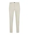 Hugo Boss Slim-fit Chinos In A Stretch-cotton Blend In White
