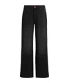Hugo Boss Relaxed-fit Trousers In A Linen Blend In Black