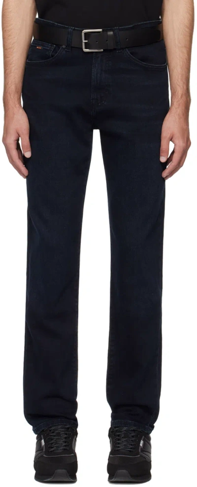 Hugo Boss Belt-loop Jeans In Black